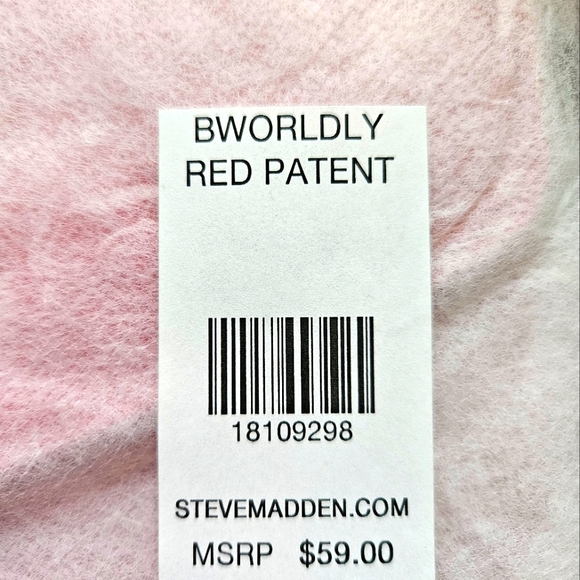 Steve Maddden VALA RED PATENT HEELS size 9 & BWORLDLY RED PATENT 18109298 Clutch - Picture 7 of 16